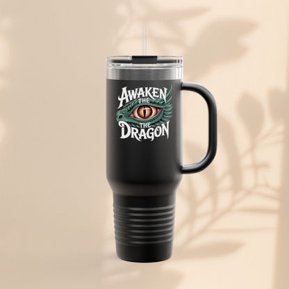 Dragon Insulated Travel Mug | 40oz | Awaken The Dragon | Perfect for Coffee Lovers, Eco-Friendly Designs