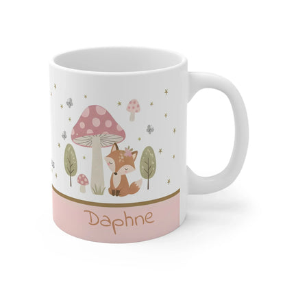 Stay Curious Mug — Personalized Woodland Fox & Forest 11oz Hot Chocolate, Coffee Mug, Tea Cup - Dream Dragons