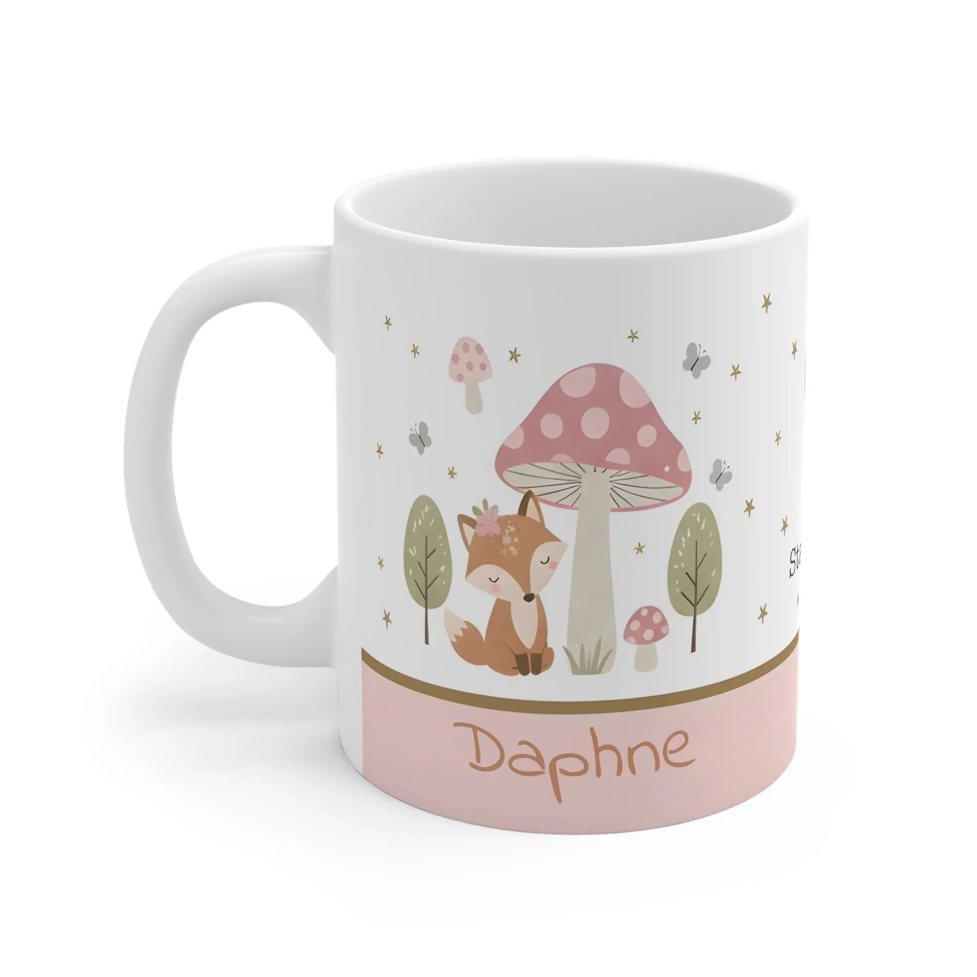 Stay Curious Mug — Personalized Woodland Fox & Forest 11oz Hot Chocolate, Coffee Mug, Tea Cup - Dream Dragons