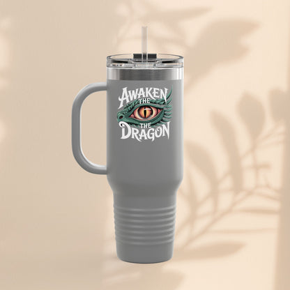 Dragon Insulated Travel Mug | 40oz | Awaken The Dragon | Perfect for Coffee Lovers, Eco-Friendly Designs