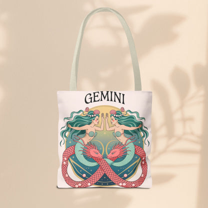 Gemini Zodiac Tote Bag, Astrological Bag, Personalized Gift, Astrology Lover, Horoscope Accessory, Birthday Present