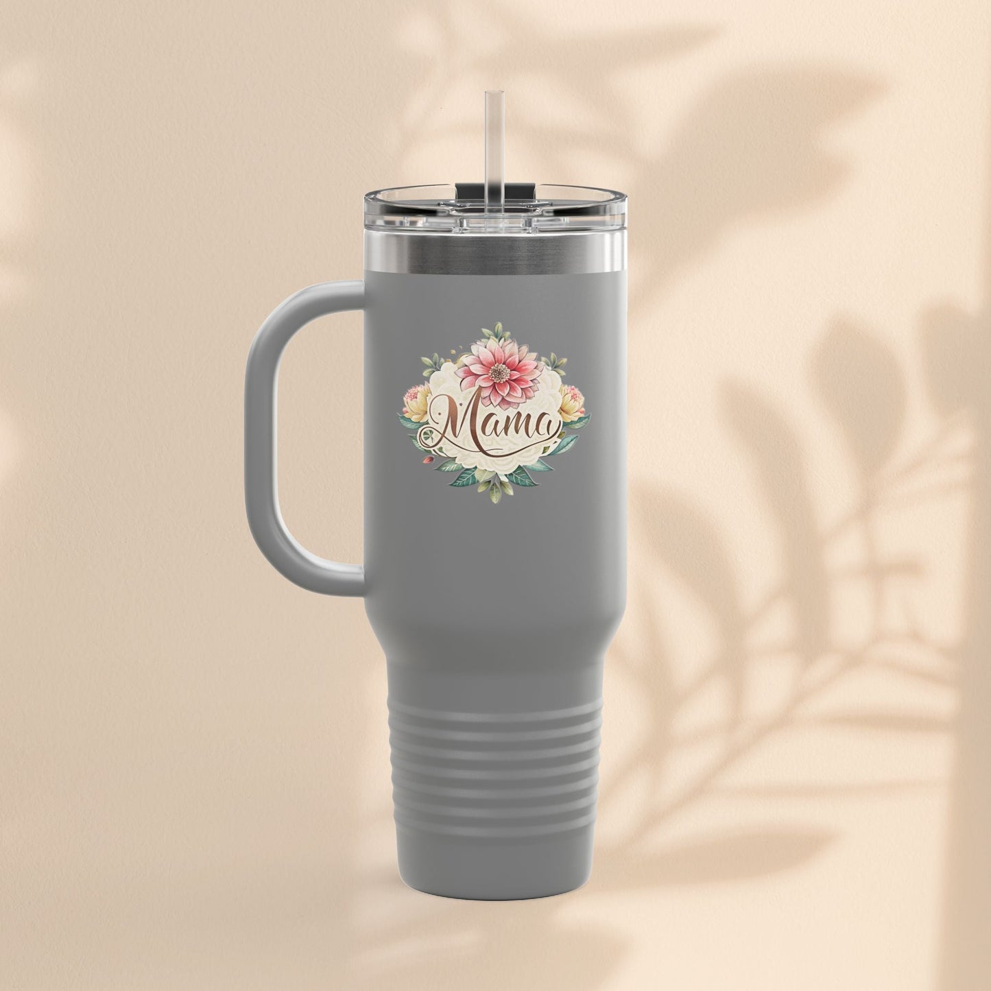 Floral Insulated Travel Mug for Moms - 40oz