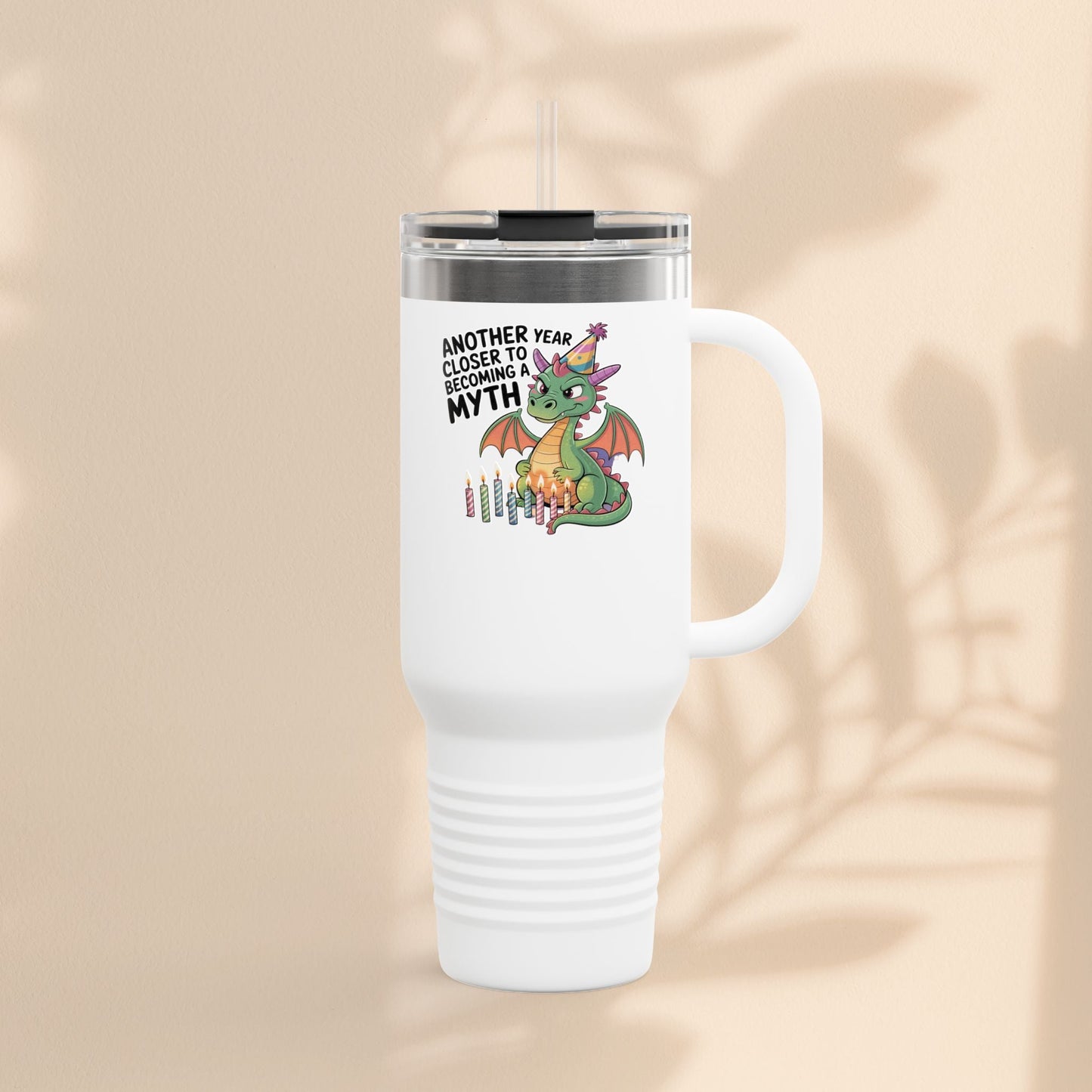 Dragon Insulated Travel Mug, 40oz, Dragon Birthday Tumbler