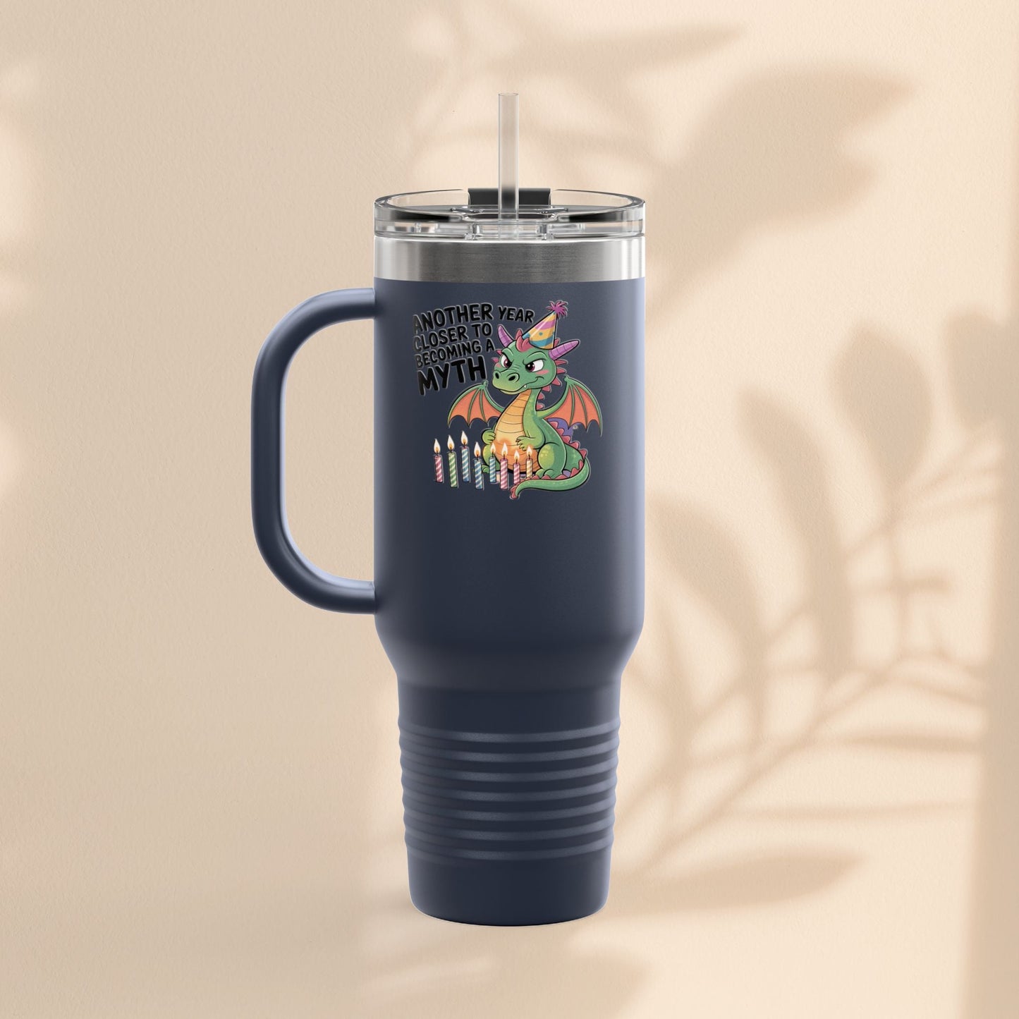 Dragon Insulated Travel Mug, 40oz, Dragon Birthday Tumbler
