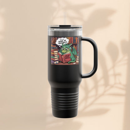 Colorful Insulated Travel Mug, 40oz | How Not To Burn Bridges - It's A Work In Progress - Perfect for Book Lovers, Gifts for Readers