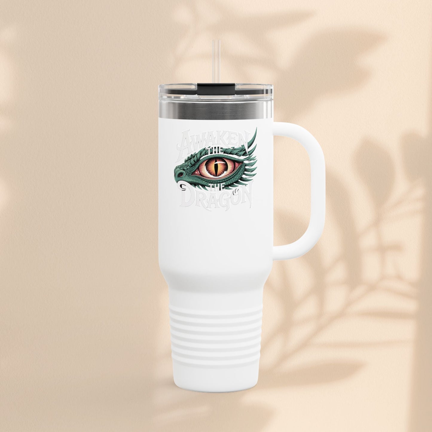 Dragon Insulated Travel Mug | 40oz | Awaken The Dragon | Perfect for Coffee Lovers, Eco-Friendly Designs