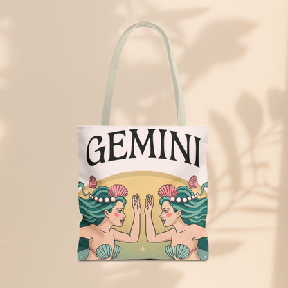 Gemini Zodiac Tote Bag, Astrological Bag, Personalized Gift, Astrology Lover, Horoscope Accessory, Birthday Present
