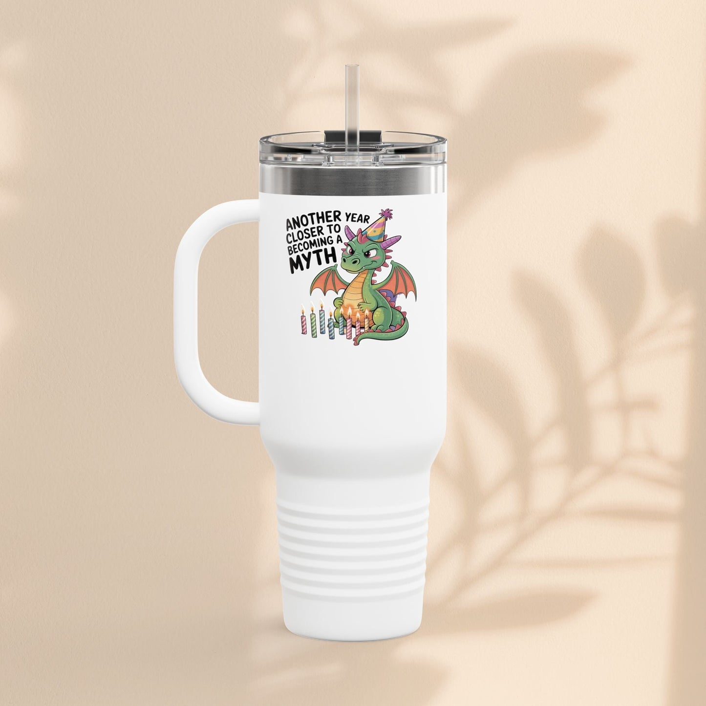 Dragon Insulated Travel Mug, 40oz, Dragon Birthday Tumbler