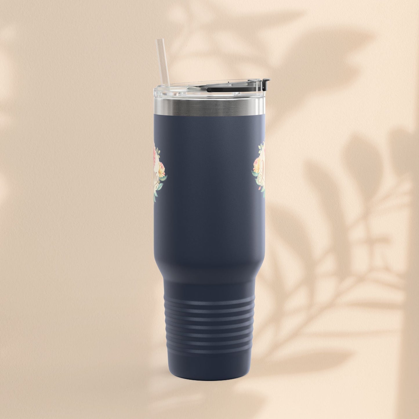 Floral Insulated Travel Mug for Moms - 40oz
