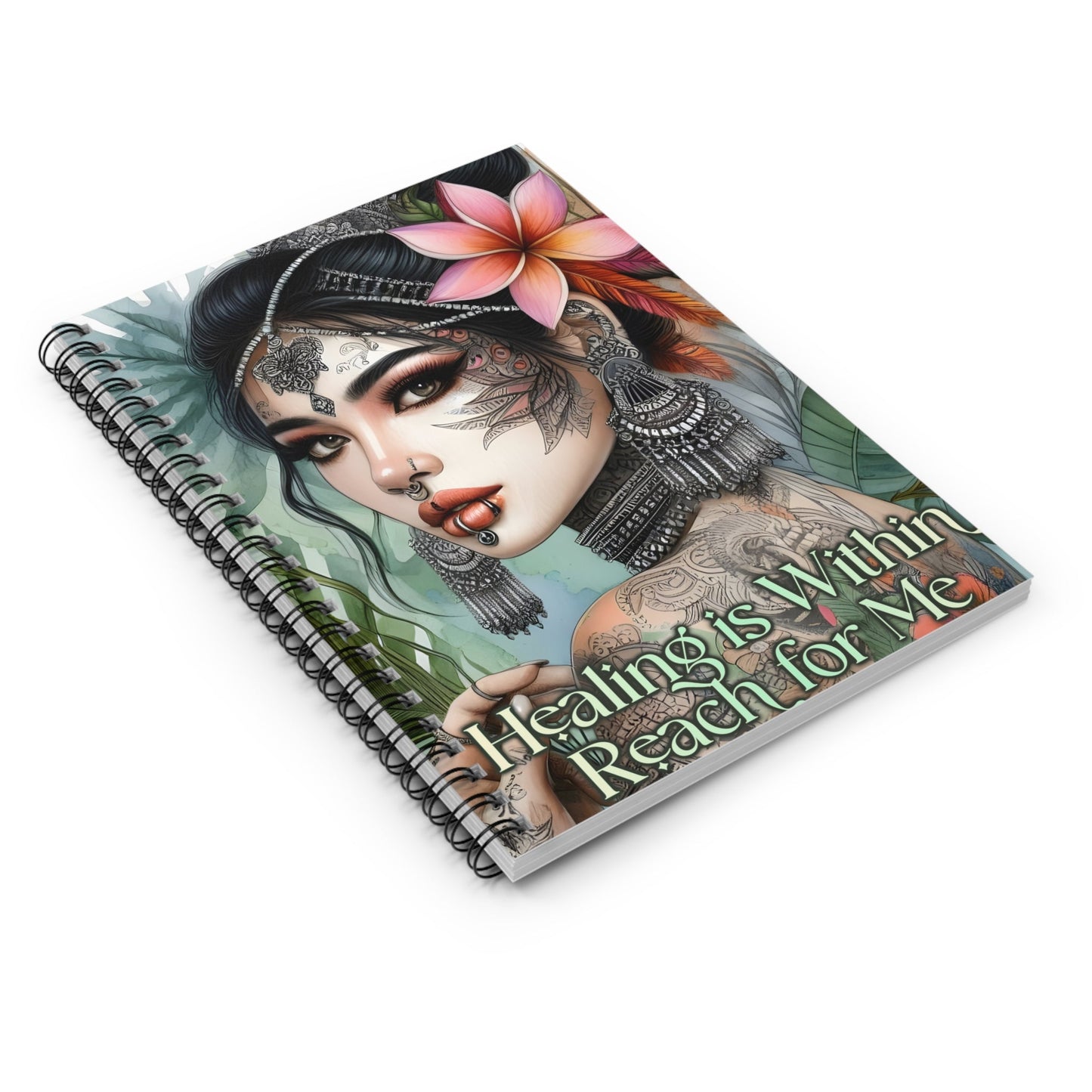 Healing Journey Journal Spiral Notebook – Healing is Within Reach for Me | 118 Ruled Pages | Spiral Bound 6” × 8” | Self-Care Journal for Women
