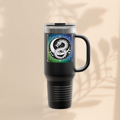 Galaxy Dragon Insulated Travel Mug - 40oz Eco-Friendly Water Bottle, Perfect for Camping, Road Trips, Gifts for Him/Her, Motivational Cup