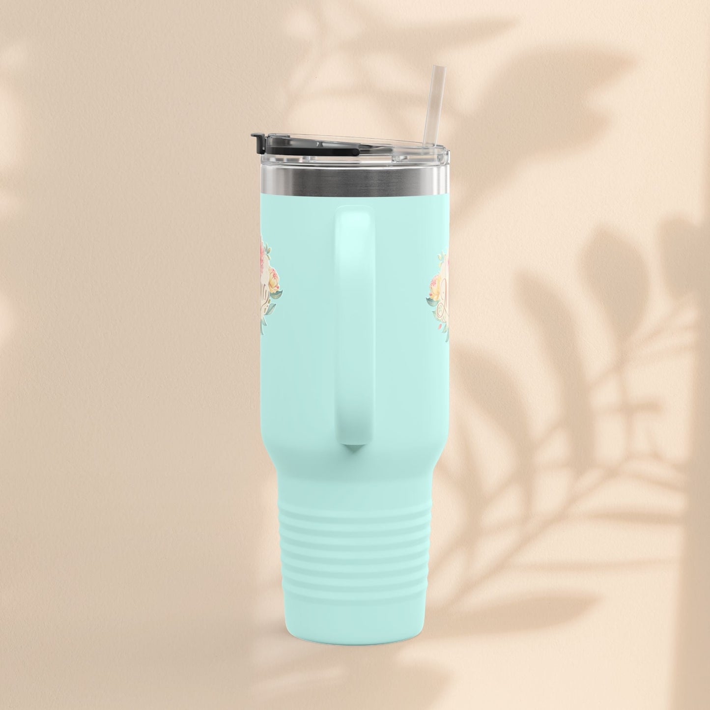Floral Insulated Travel Mug for Moms - 40oz