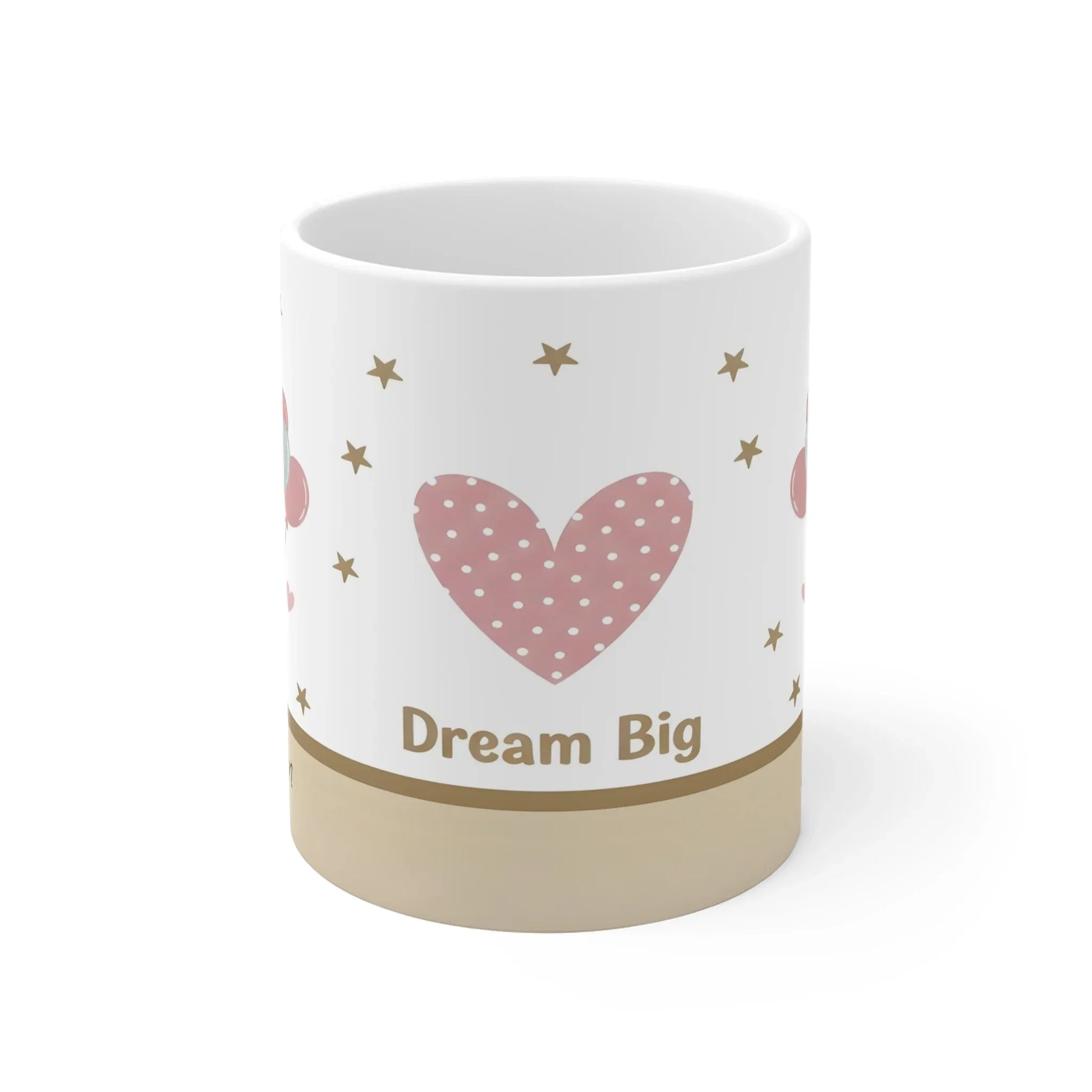 Dream Big Teddy Bear Mug - Personalized Name Gift - Dream Dragons