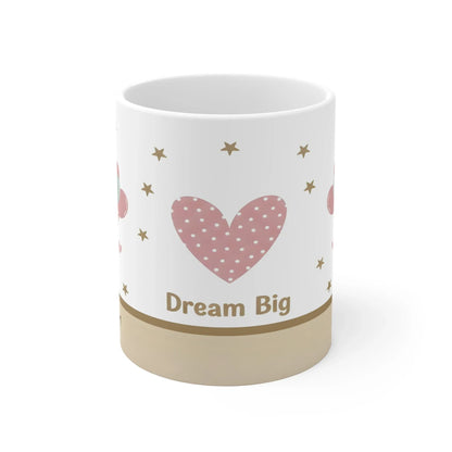Dream Big Teddy Bear Mug - Personalized Name Gift - Dream Dragons