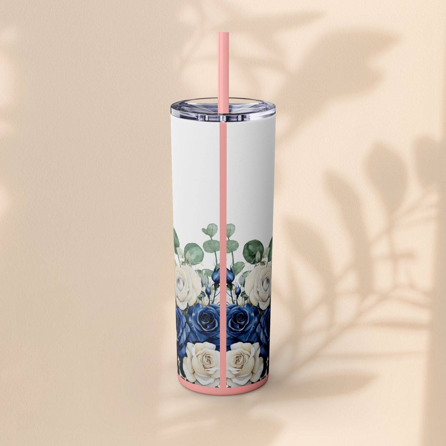 Elegant Floral Bride Tumbler, Bridal Party Favor 20oz Travel Cup, Engagement Celebration