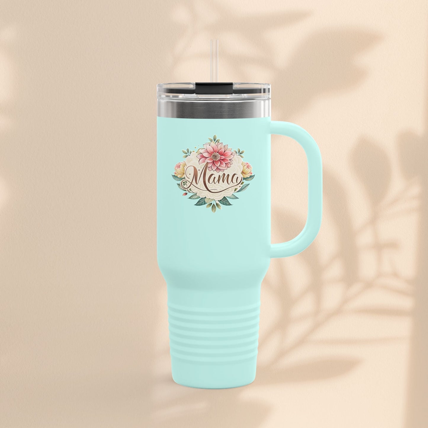 Floral Insulated Travel Mug for Moms - 40oz