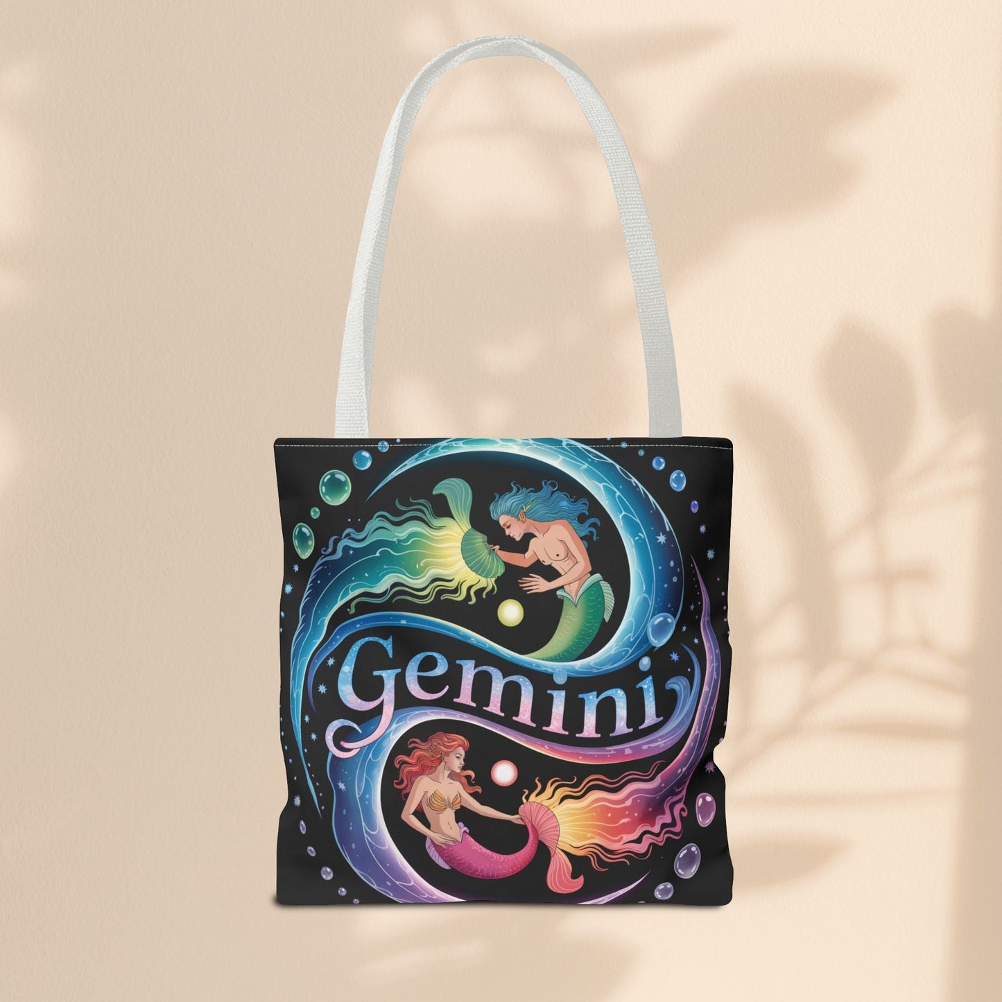 Gemini Zodiac Tote Bag - Colorful Astrology Bag, Gift for Astrology Lovers, AOP Tote for Geminis, Horoscope Design, Birthday Gift