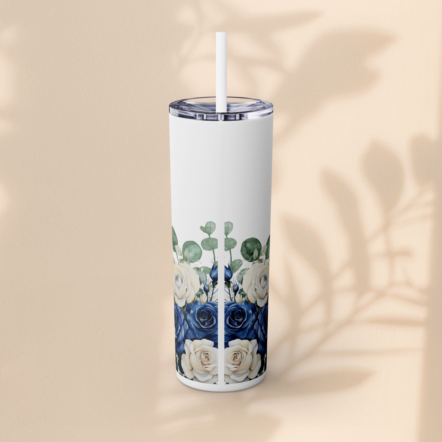 Bridesmaid Bridal Party Skinny Tumbler, 20oz Floral Drinkware, Gift for Bridesmaid, Customized Wedding Favor
