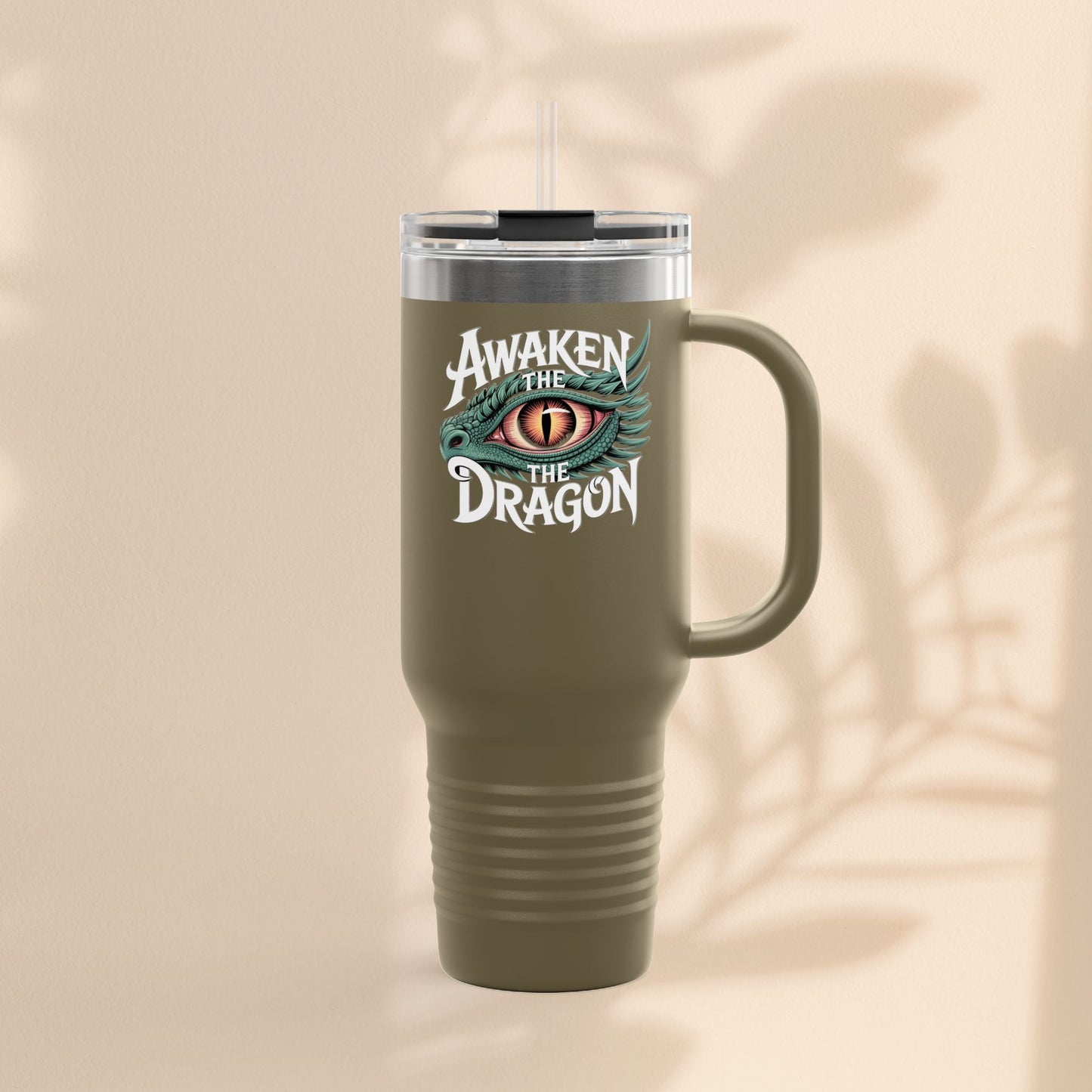 Dragon Insulated Travel Mug | 40oz | Awaken The Dragon | Perfect for Coffee Lovers, Eco-Friendly Designs