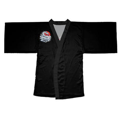 Emperor Dragon Kimono Robe - Long Sleeve Fantasy Dragon Wrap for Lounging, Resort Wear, and Statement Layering XS to 2XL