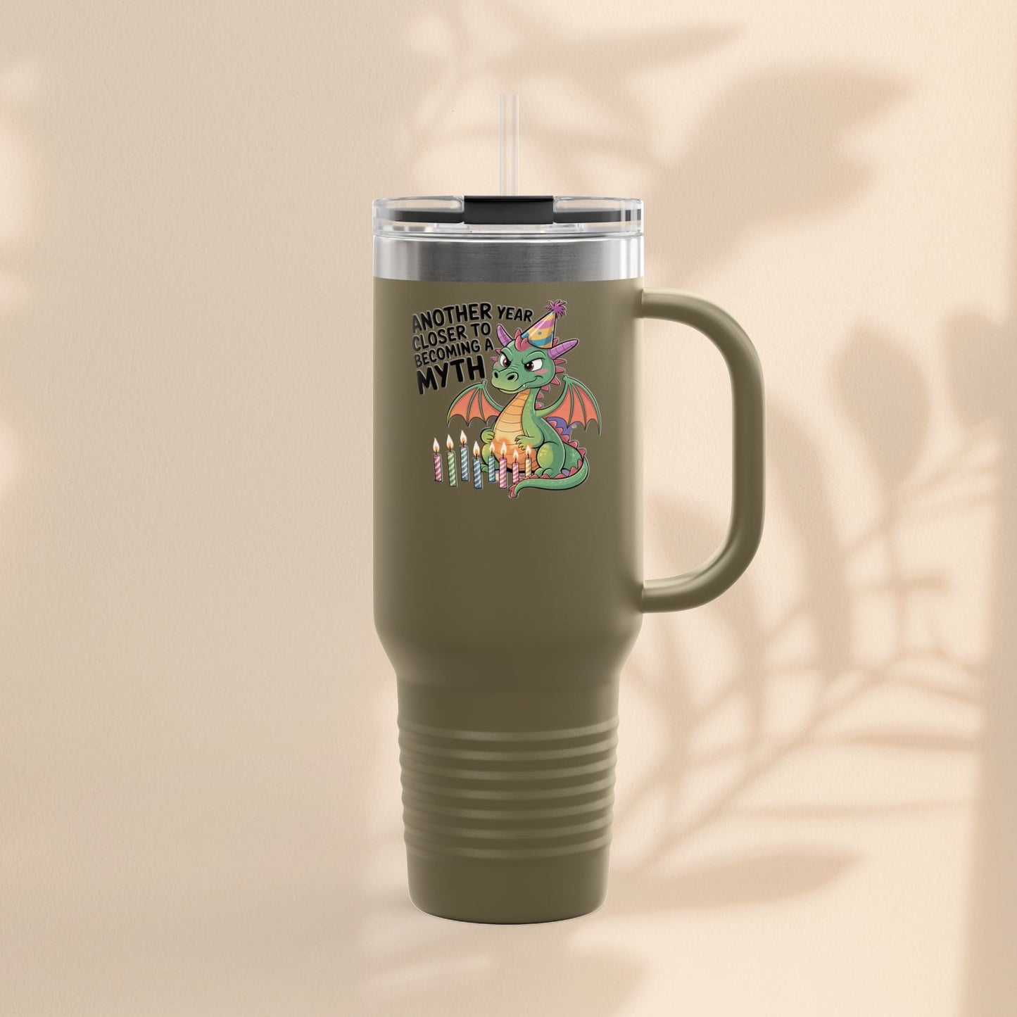 Dragon Insulated Travel Mug, 40oz, Dragon Birthday Tumbler