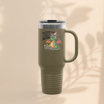 Dragon Insulated Travel Mug, 40oz, Dragon Birthday Tumbler