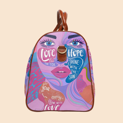 Colorful Art-Inspired Waterproof Travel Bag - Bring Love & Hope on Your Journey!