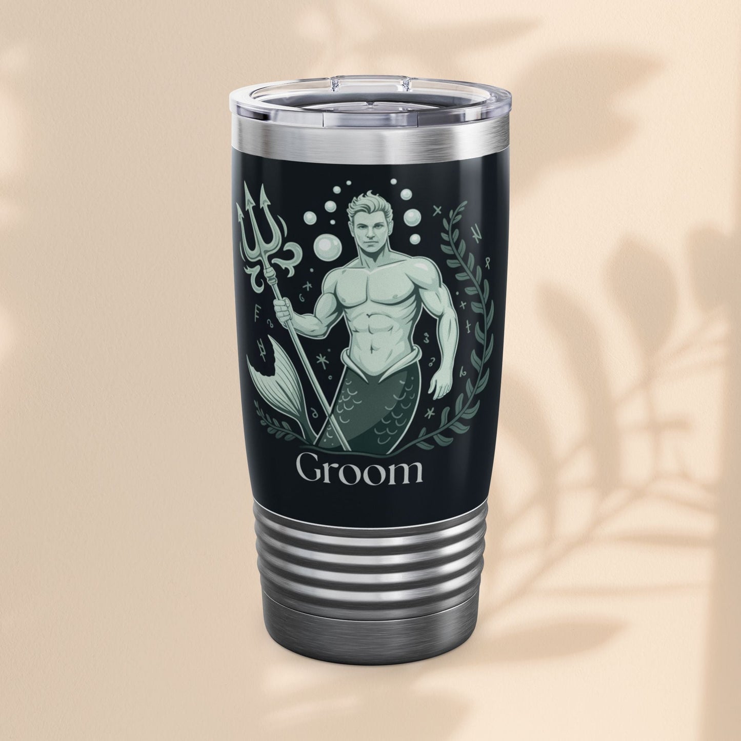 Groom Merman Tumbler, 20oz | Perfect for Weddings, Groomsmen Gift, Nautical Theme, Beach Parties, Engagement Celebrations