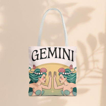 Gemini Zodiac Tote Bag, Astrological Bag, Personalized Gift, Astrology Lover, Horoscope Accessory, Birthday Present