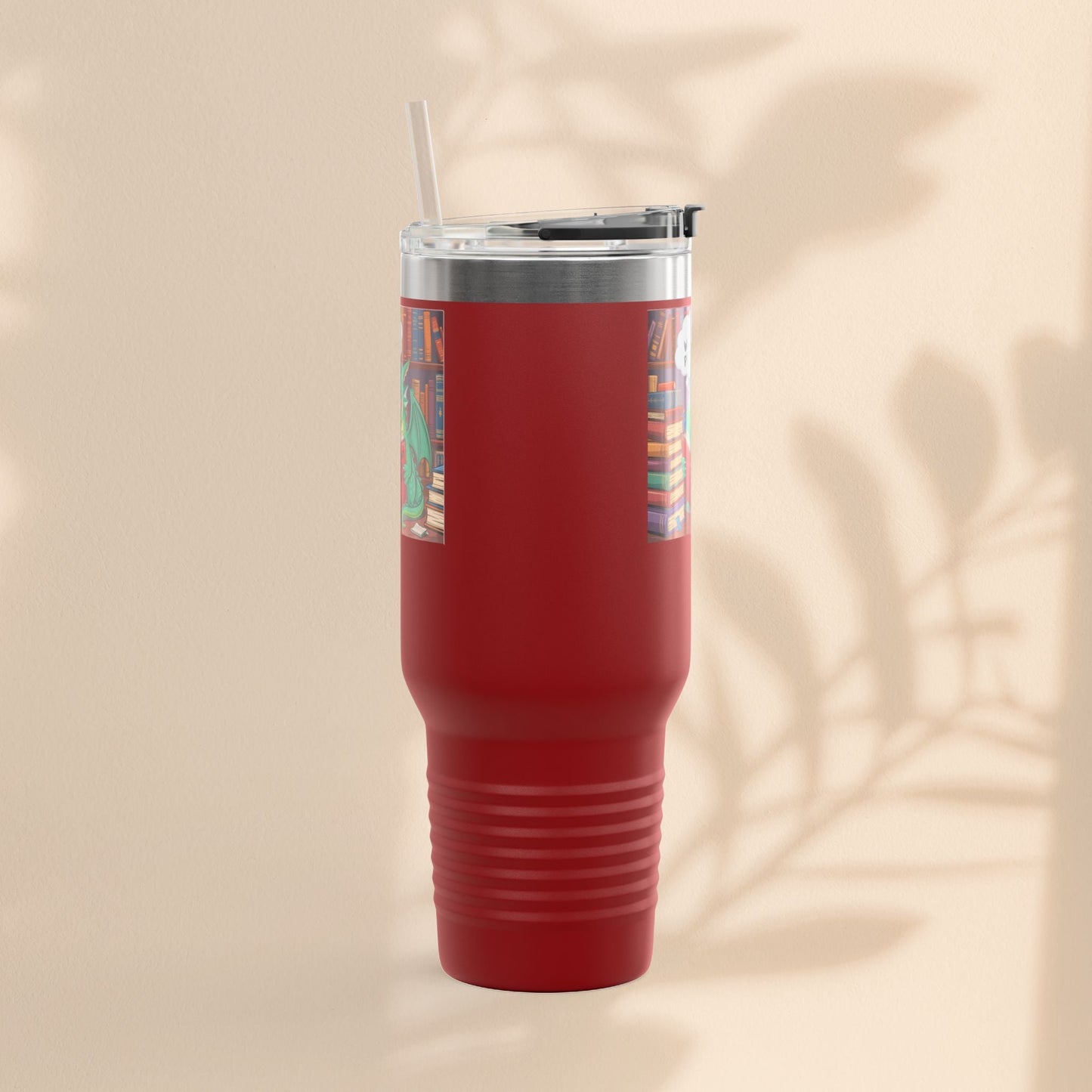 Colorful Insulated Travel Mug, 40oz | How Not To Burn Bridges - It's A Work In Progress - Perfect for Book Lovers, Gifts for Readers