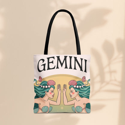 Gemini Zodiac Tote Bag, Astrological Bag, Personalized Gift, Astrology Lover, Horoscope Accessory, Birthday Present
