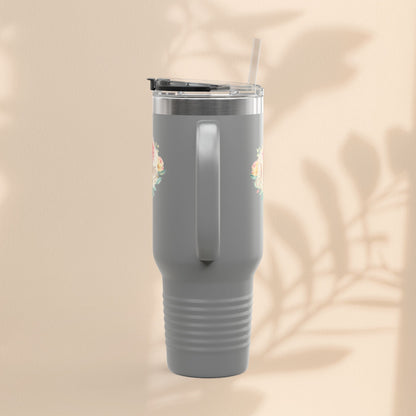 Floral Insulated Travel Mug for Moms - 40oz