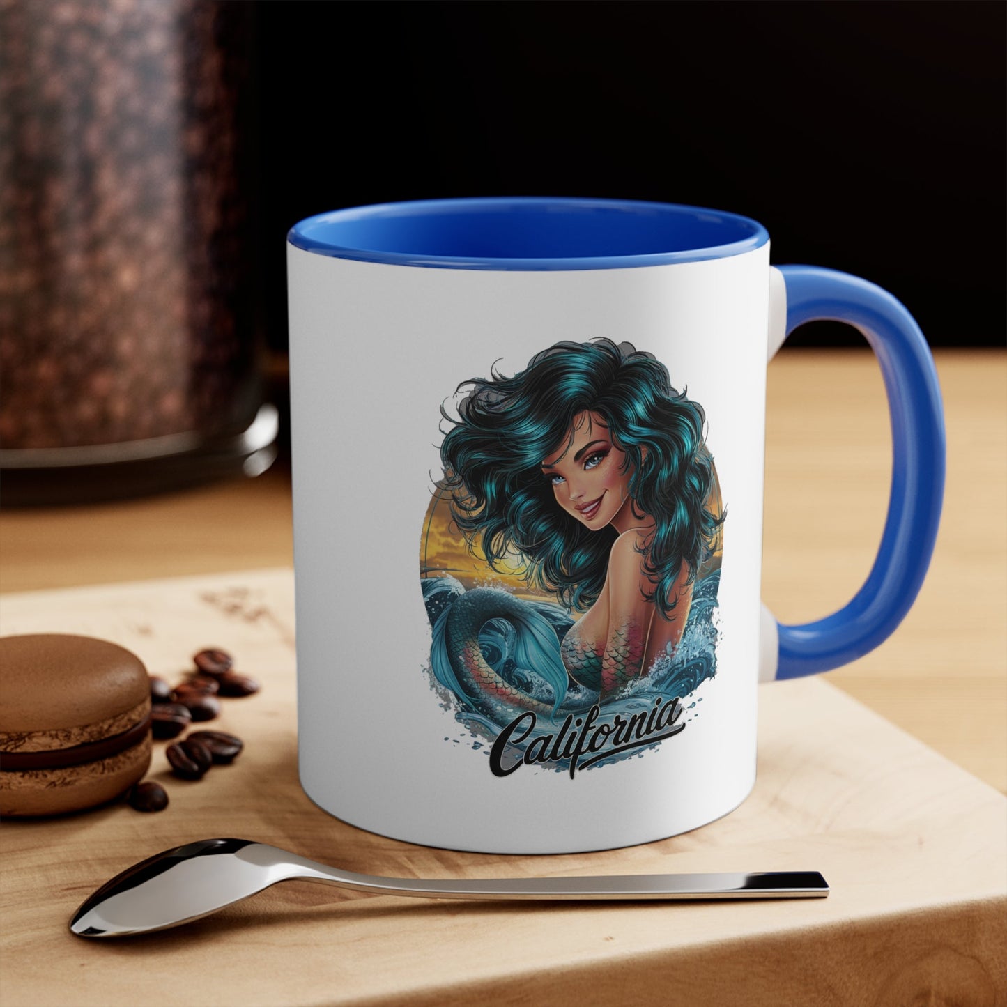 California Mermaid 11oz Accent Mug – Coastal Coffee Cup