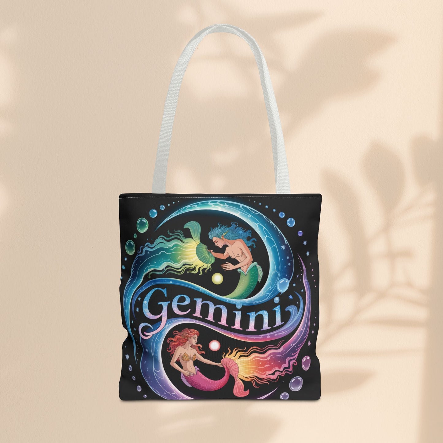 Gemini Zodiac Tote Bag - Colorful Astrology Bag, Gift for Astrology Lovers, AOP Tote for Geminis, Horoscope Design, Birthday Gift
