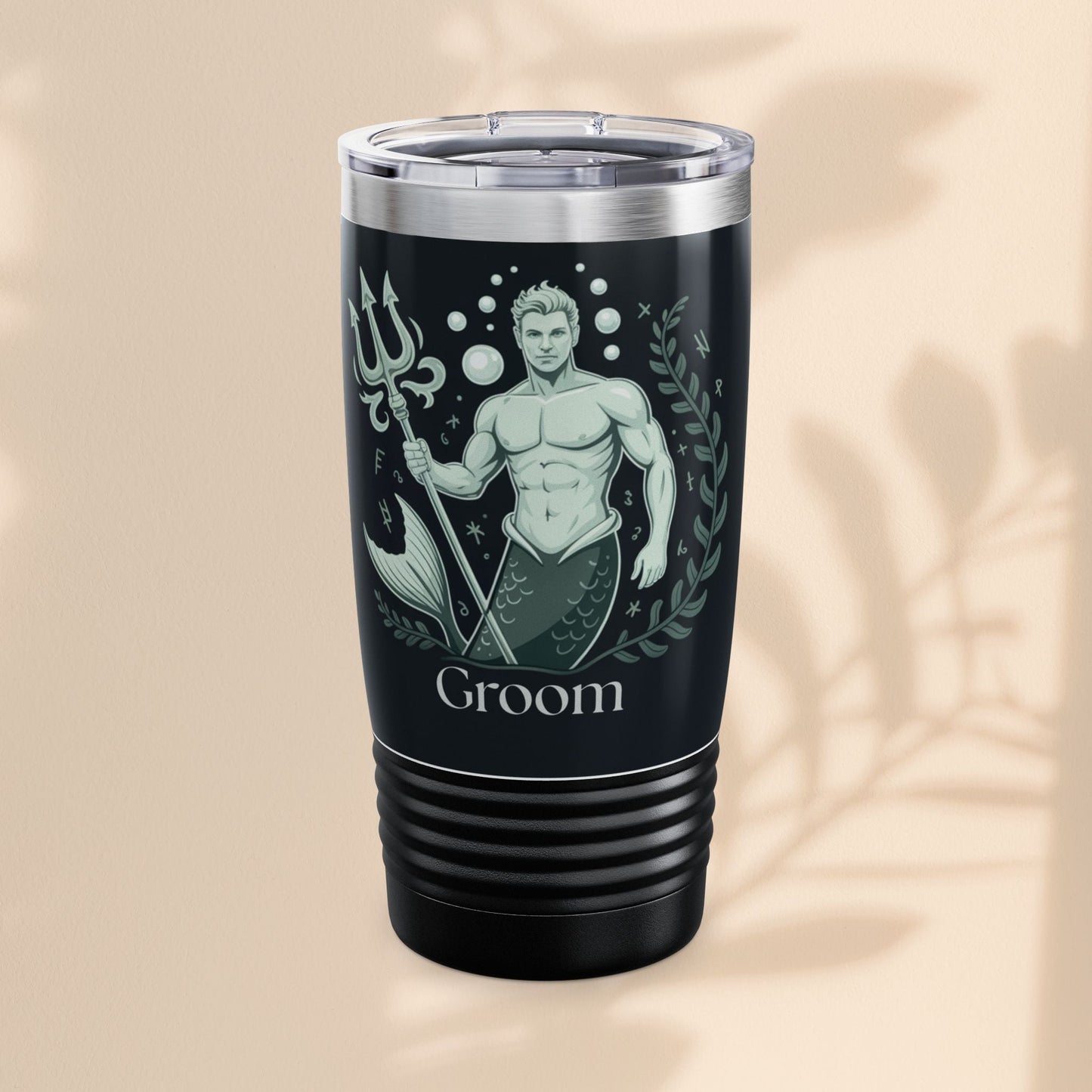 Groom Merman Tumbler, 20oz | Perfect for Weddings, Groomsmen Gift, Nautical Theme, Beach Parties, Engagement Celebrations