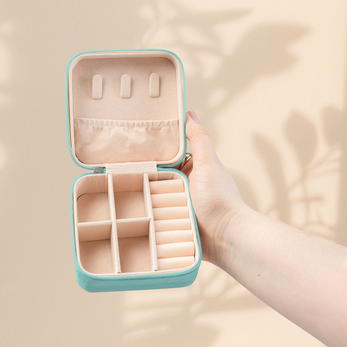 Aunt Jewelry Travel Case - "An Aunt Is Part Mom, Part Friend, and All Heart" Compact Zip Jewelry Organizer, Aunt Birthday Gift in 5 Colors