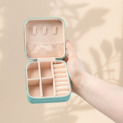 Aunt Jewelry Travel Case - "An Aunt Is Part Mom, Part Friend, and All Heart" Compact Zip Jewelry Organizer, Aunt Birthday Gift in 5 Colors