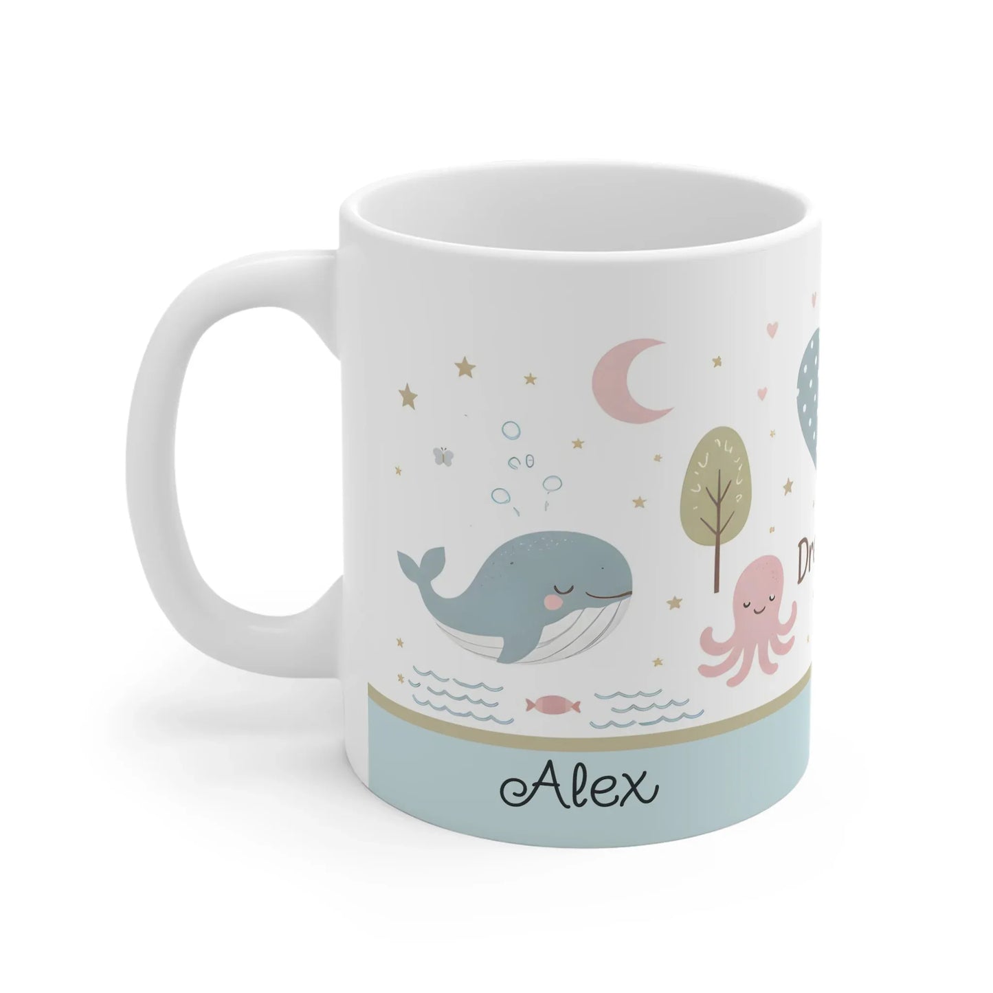 Dream Big Whale Octopus Heart Ocean Mug | Personalized Sea Name Gift - Dream Dragons