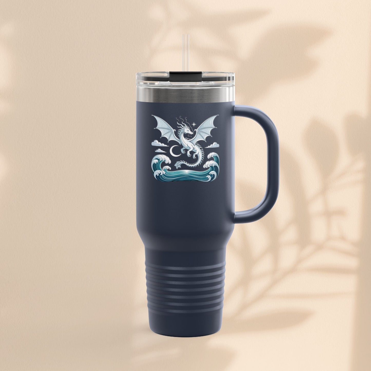 Dragon Insulated Travel Mug - Perfect for Adventure Lovers, Camping, Road Trips, Gifts for Friends, Motivational Designs