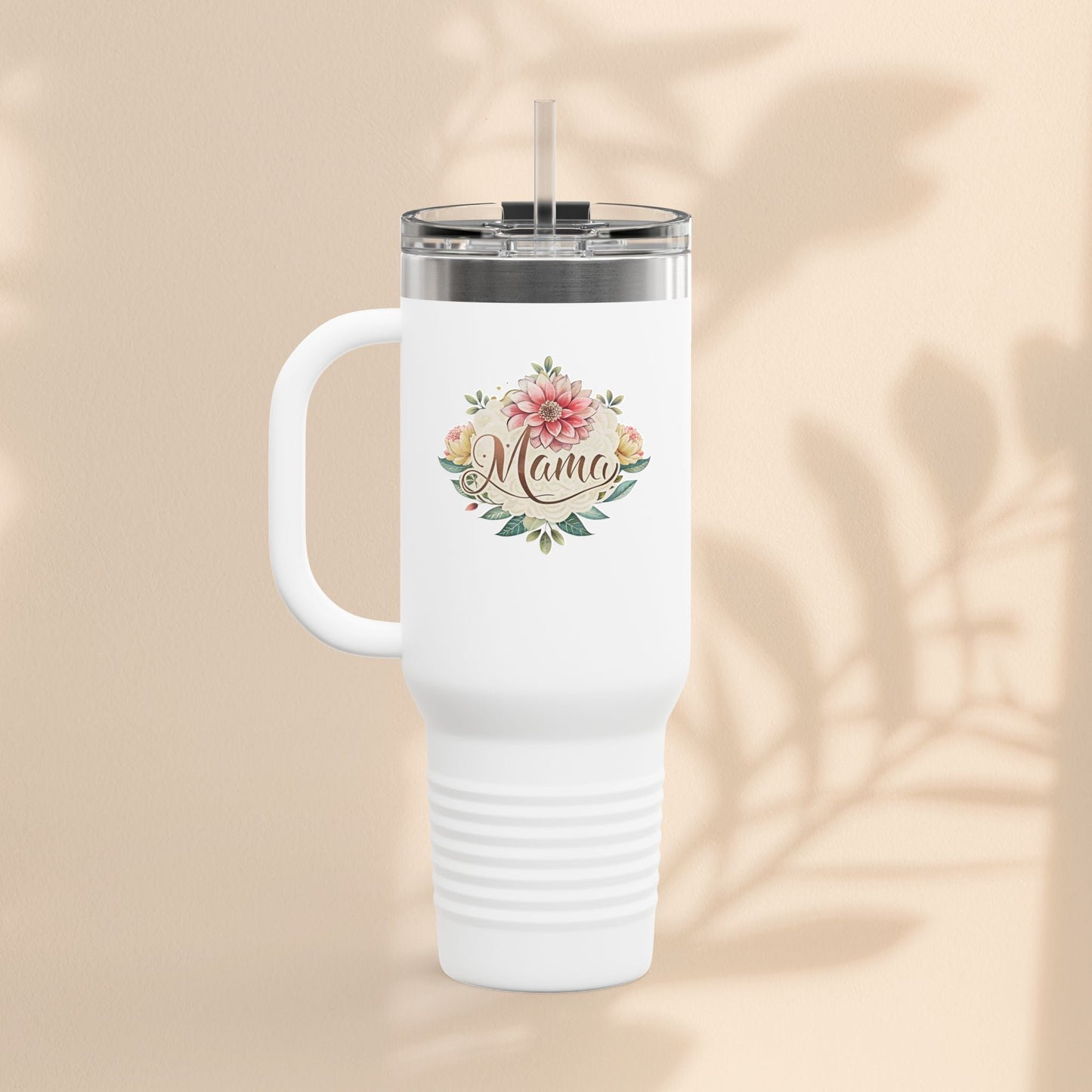 Floral Insulated Travel Mug for Moms - 40oz