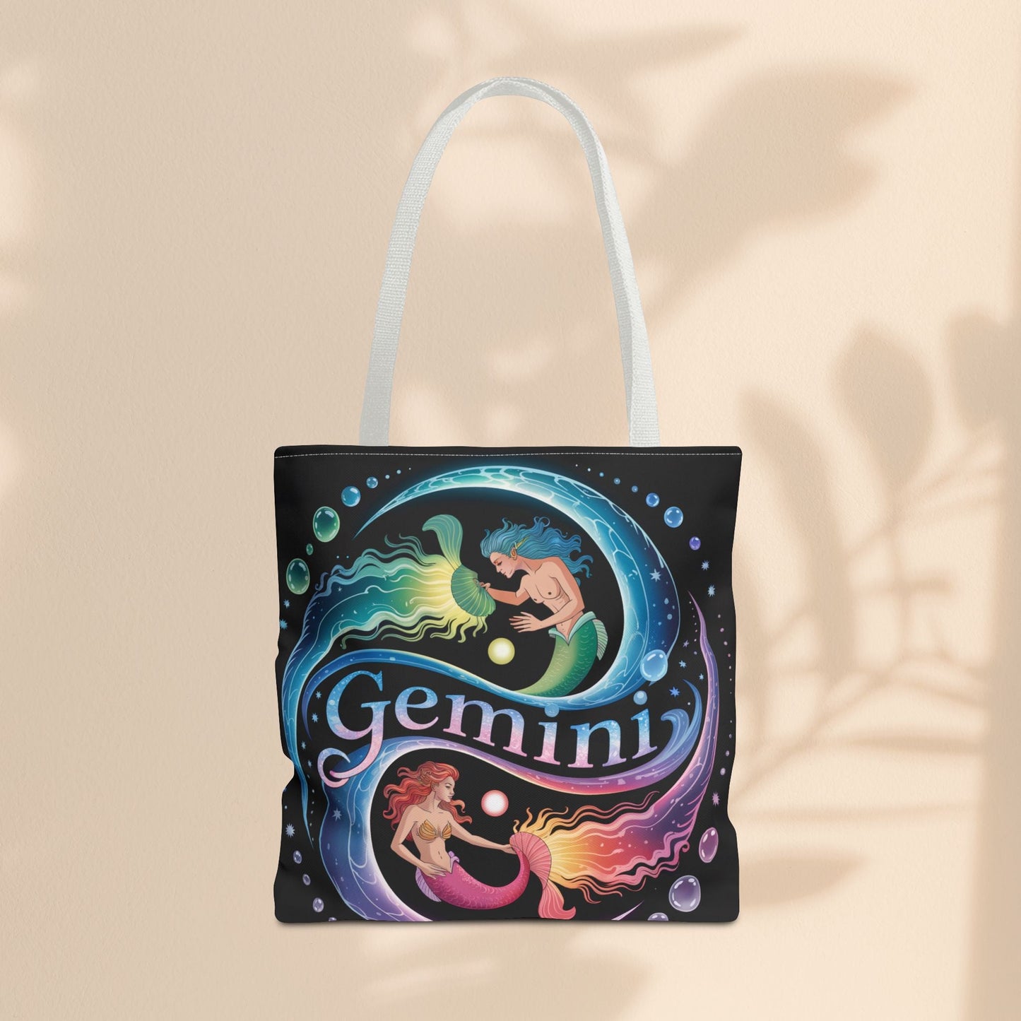 Gemini Zodiac Tote Bag - Colorful Astrology Bag, Gift for Astrology Lovers, AOP Tote for Geminis, Horoscope Design, Birthday Gift