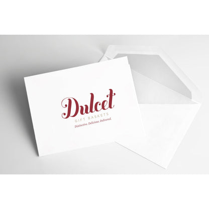 White Dulcet gift message envelopes stacked together