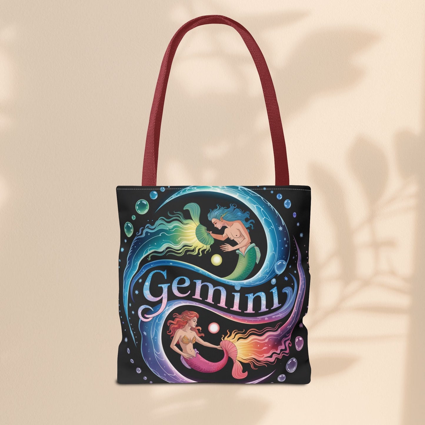 Gemini Zodiac Tote Bag - Colorful Astrology Bag, Gift for Astrology Lovers, AOP Tote for Geminis, Horoscope Design, Birthday Gift