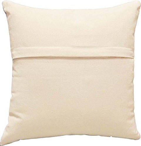 Turquoise pillow cover corner with geometric border and floral embroidery
