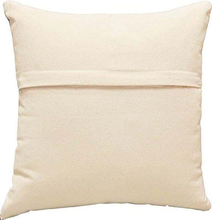 Square pillow cover in plain cream with centered seam