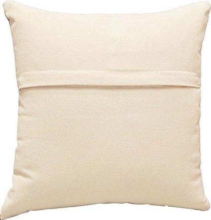 Cream plain throw pillow cover, smooth front with no visible pattern