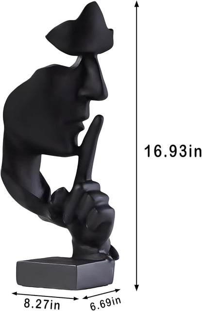 Thinker Abstract Statue - Large Modern Resin Sculpture for Home, Office, and Study Decor