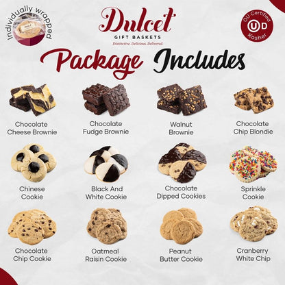 Assorted cookie and brownie variety shown on package with multiple cookie flavors