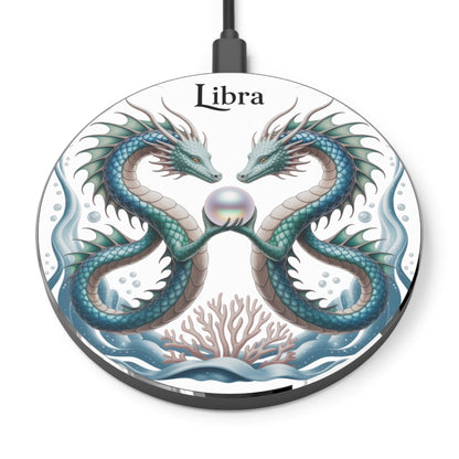 Libra Dragon Wireless Charger - Zodiac Dragon Fantasy Qi Charging Pad, Libra Birthday Gift for Dragon Lovers and Astrology Fans