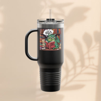 Colorful Insulated Travel Mug, 40oz | How Not To Burn Bridges - It's A Work In Progress - Perfect for Book Lovers, Gifts for Readers
